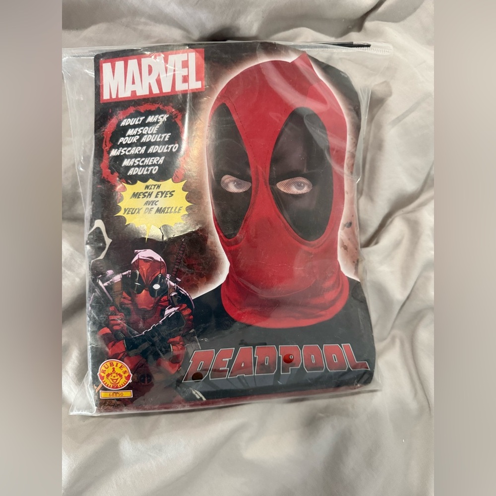 Marvel Deadpool Red and Black Face Mask